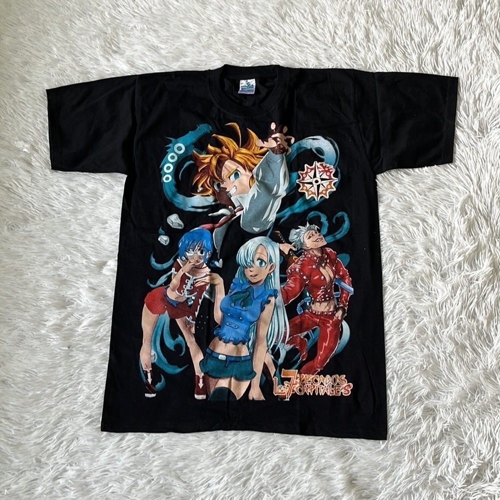 NEW Thessh Adult Anime collection 7 deadly sins Short Sleeve Tee TALL One Size